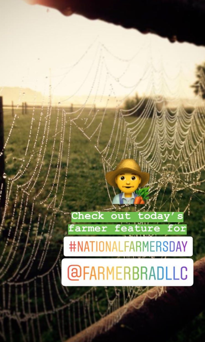 Featured for #nationalFarmerDay on BigR stores' instagram