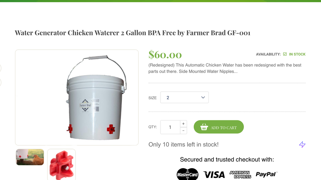 New Product - Water Generator Chicken Waterer
