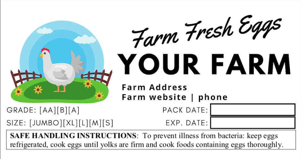 Free Customizable Farm Fresh Egg Carton Labels