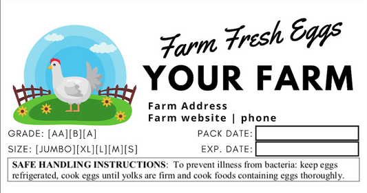 Free Customizable Farm Fresh Egg Carton Labels