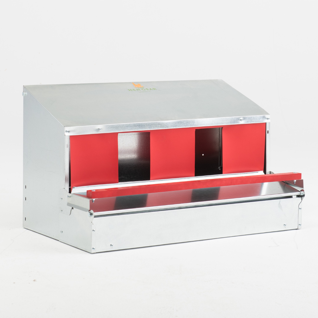 Caja nido desplegable reversible mediana (34") (hasta 32 gallinas) - Grado premium - Envío gratuito