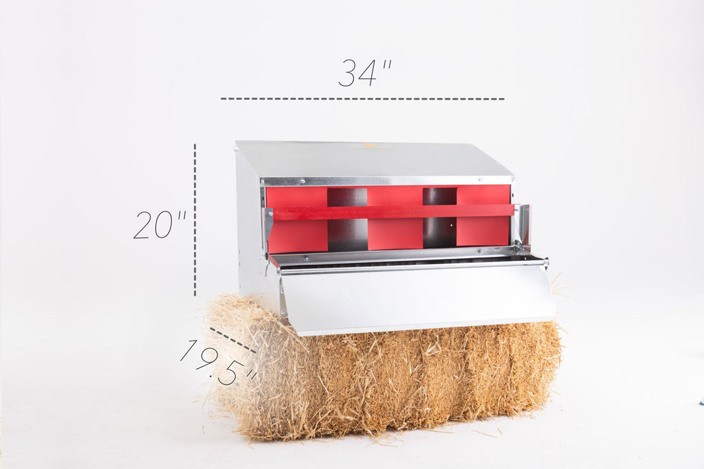 Caja nido desplegable reversible mediana (34") (hasta 32 gallinas) - Grado premium - Envío gratuito