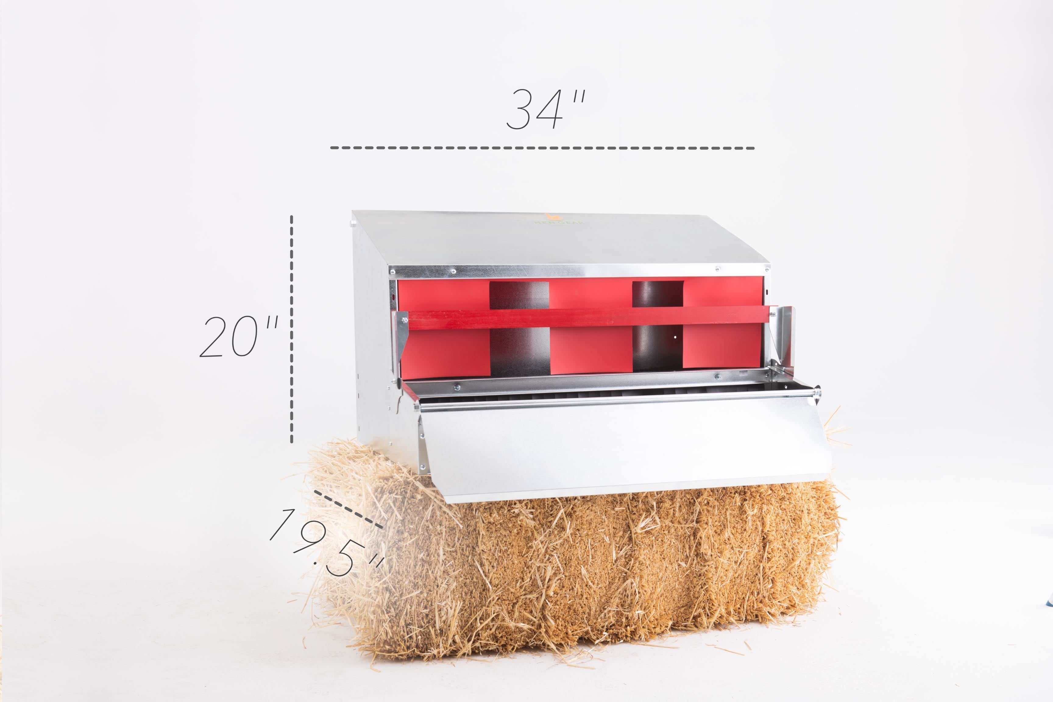 Caja nido desplegable reversible mediana (34") (hasta 32 gallinas) - Grado premium - Envío gratuito