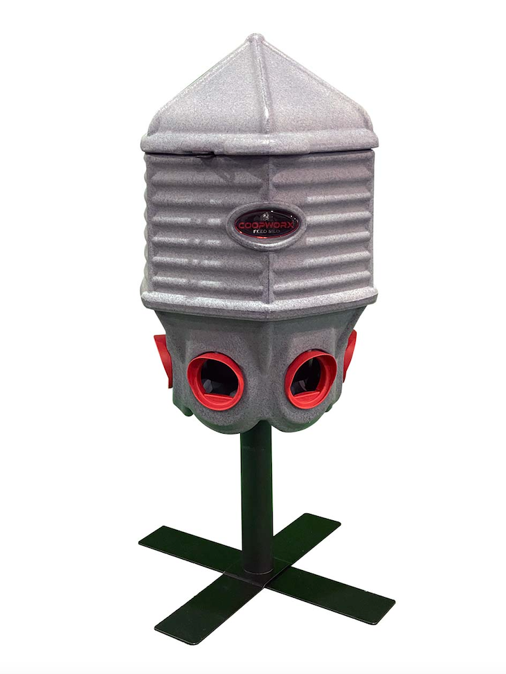 Silo de alimentación CoopWorx II con base X (CAPACIDAD DE 40 LB) 