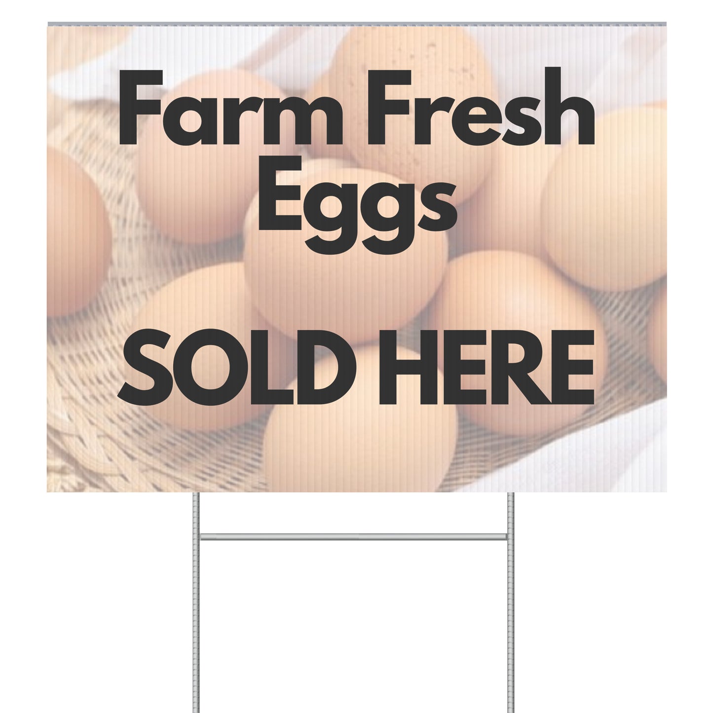 Cartel de jardín Huevos frescos de granja vendidos aquí