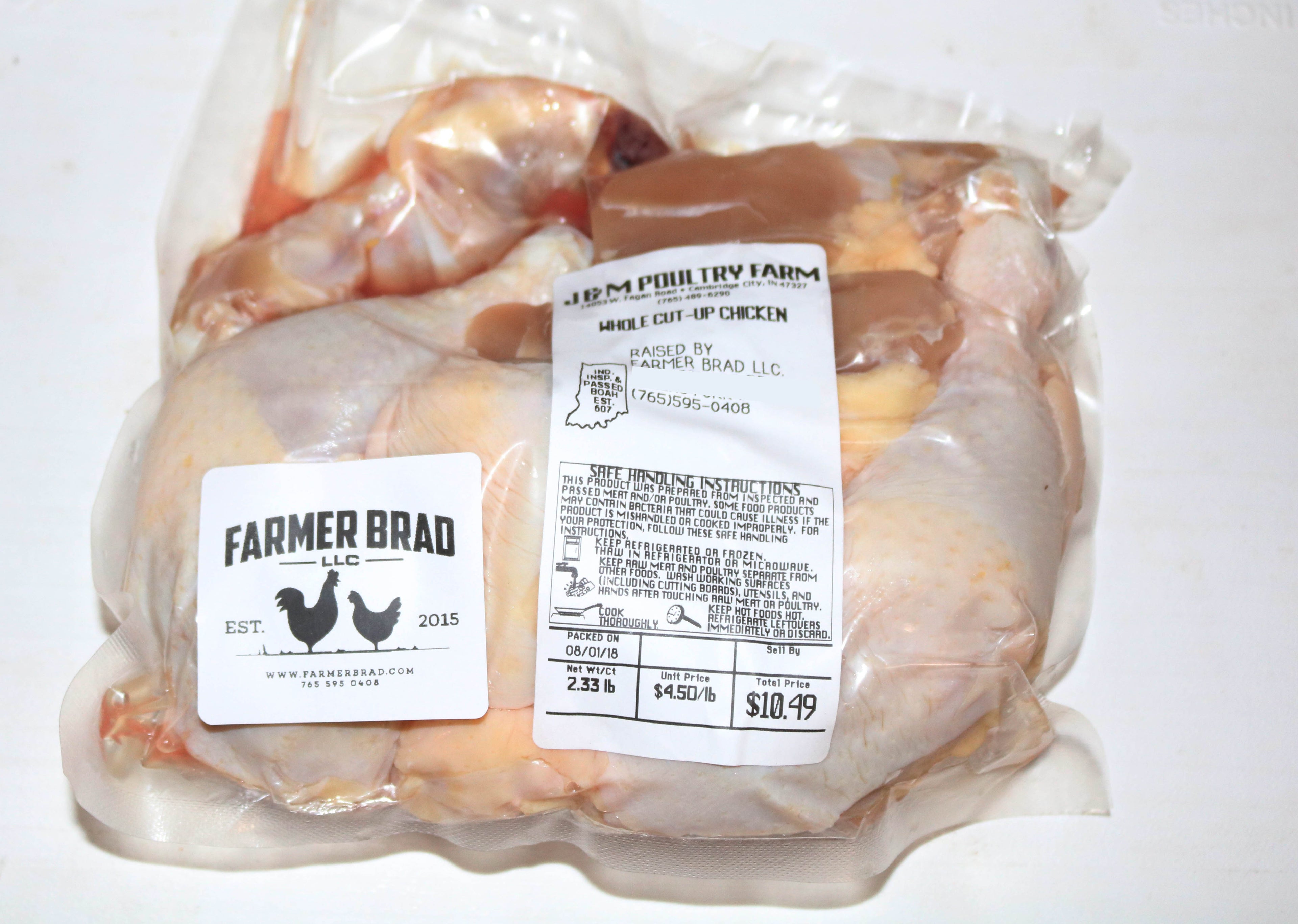 Whole Chicken (Cut-up) - Farmer Brad LLC